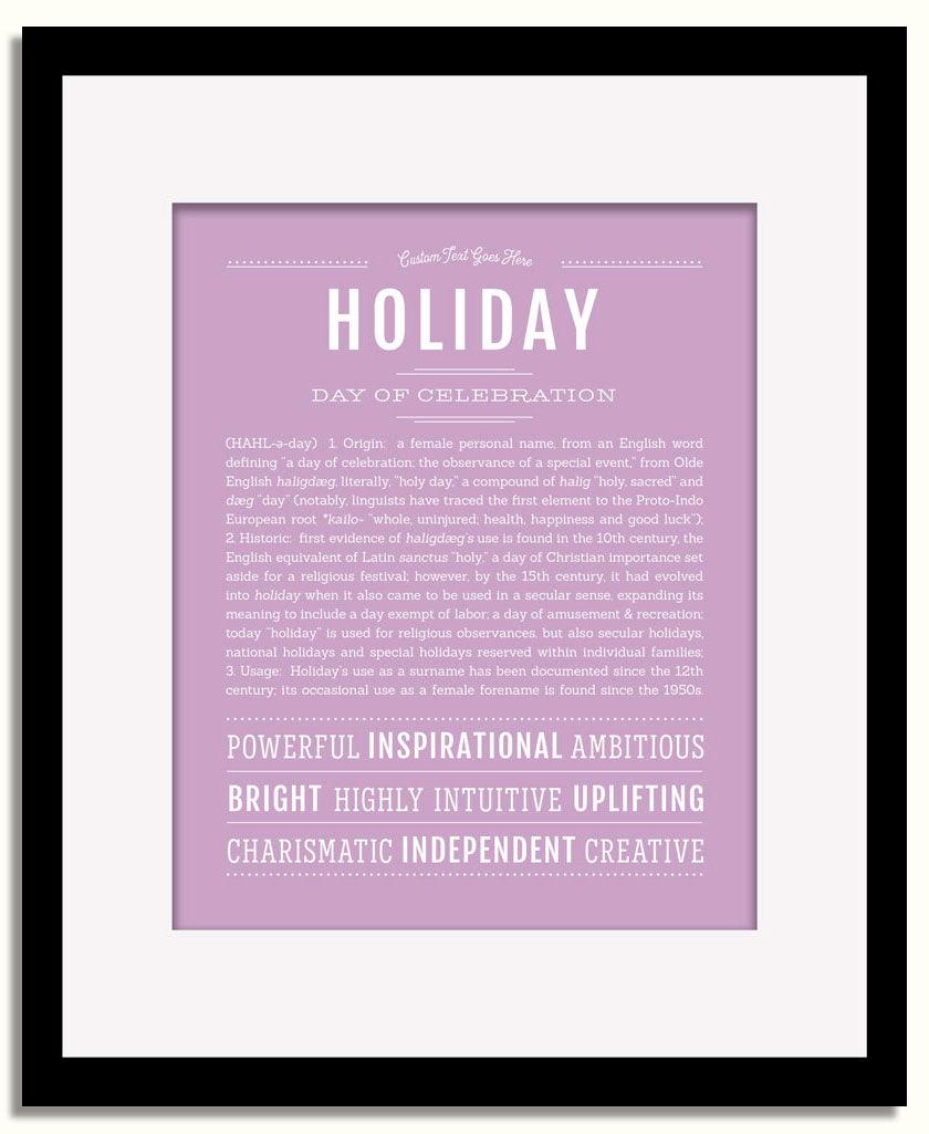 Frame Options | Lilac | Black Frame, Matted