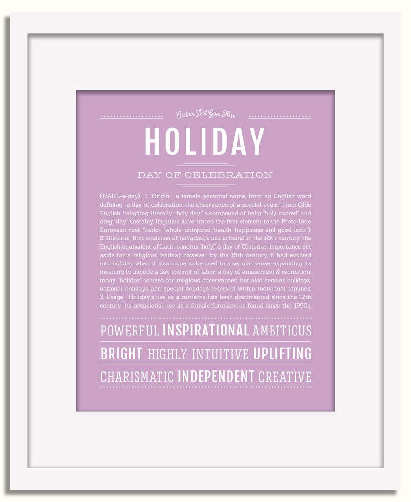 Frame Options | Lilac | White Frame, Matted