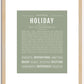 Holiday | Name Art Print