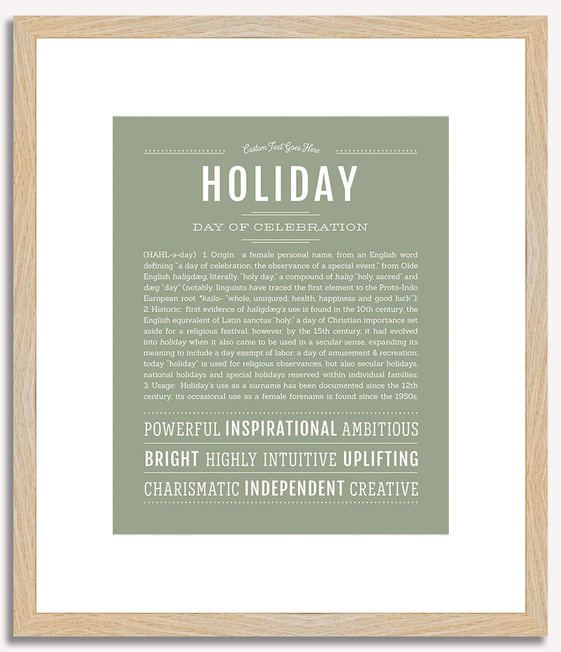 Holiday | Name Art Print