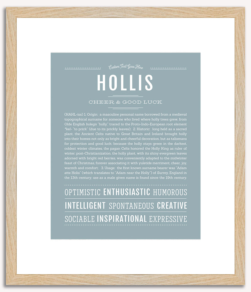 Hollis (male) | Name Art Print