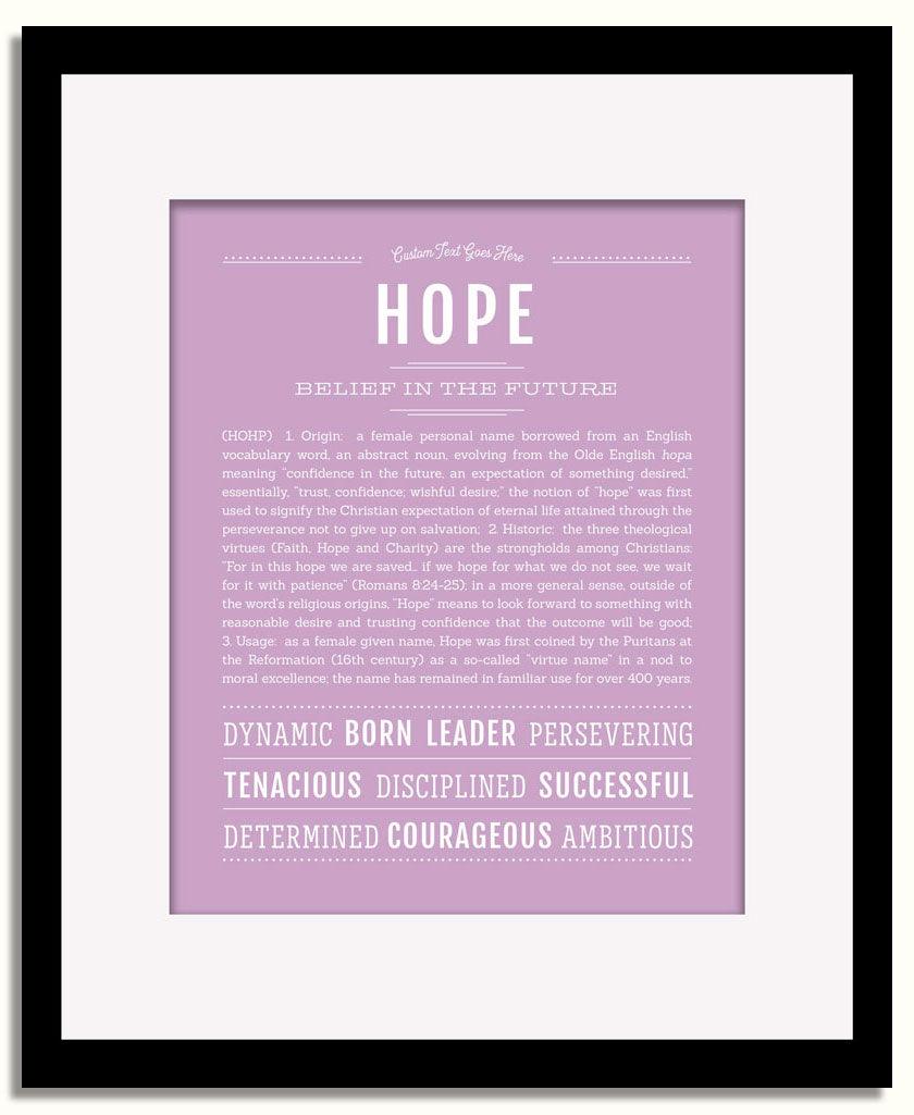 Frame Options | Lilac | Black Frame, Matted