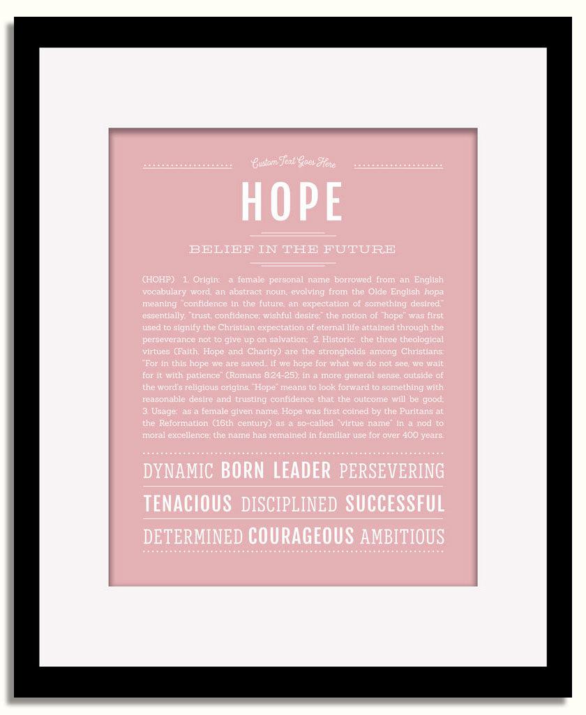 Frame Options | Dusty Rose | Black Frame, Matted