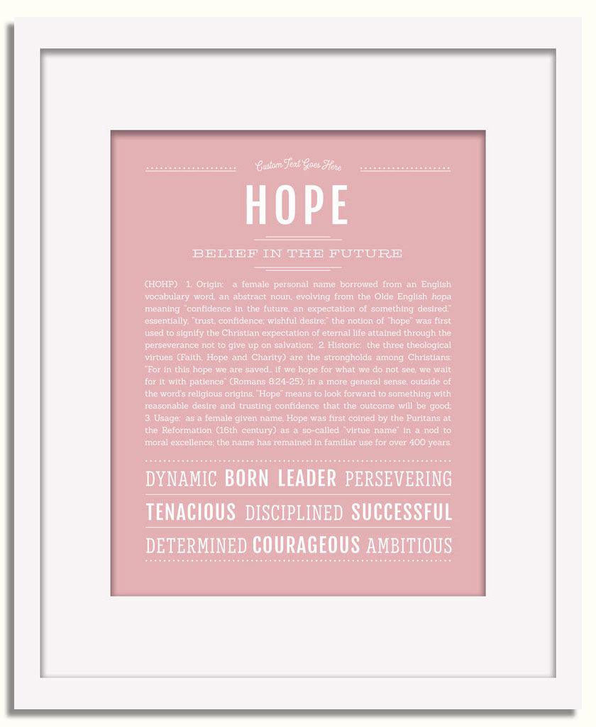 Frame Options | Dusty Rose | White Frame, Matted