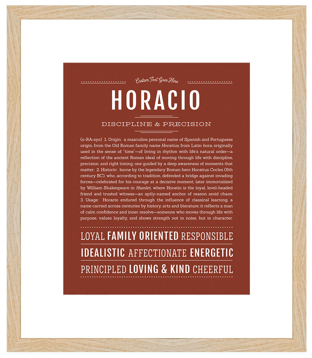 Horacio | Name Art Print