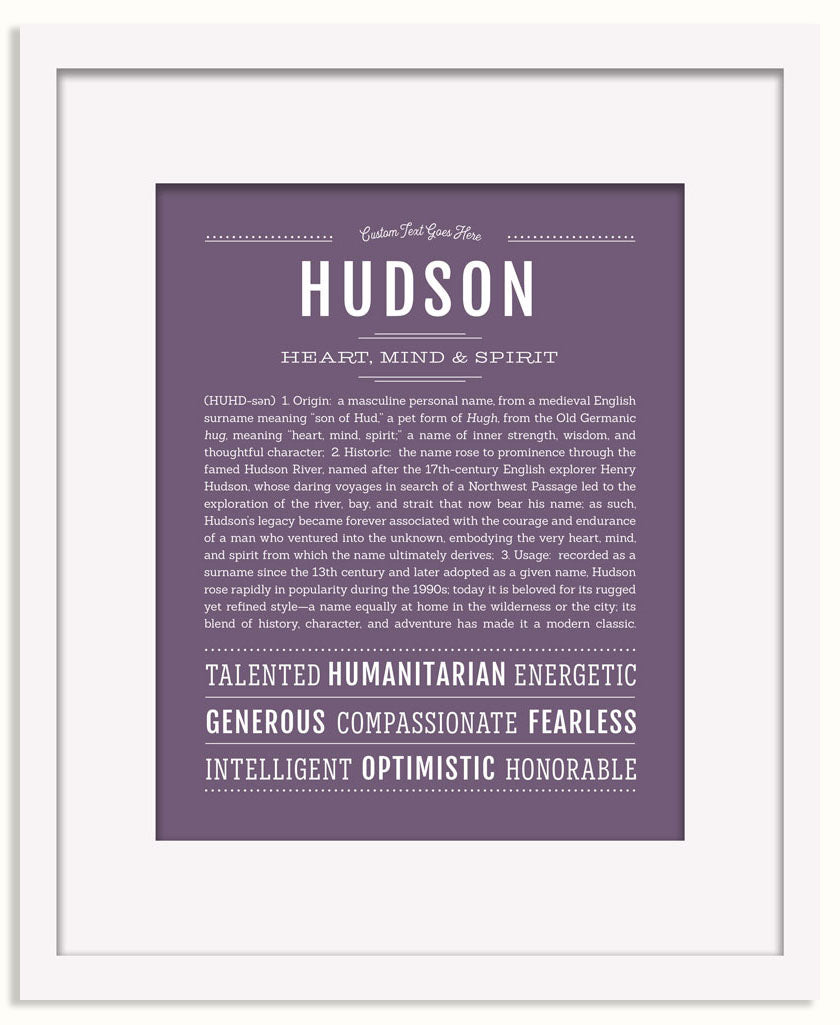 Frame Options | Deep Purple | Black Frame, Matted