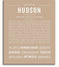 Hudson | Name Art Print – Name Stories