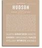 Hudson | Name Art Print – Name Stories