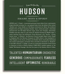 Hudson Personalized Name Meaning Art Prints – Name Stories