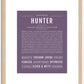 Hunter (male) | Name Art Print