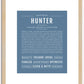 Hunter (male) | Name Art Print