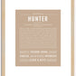 Hunter (male) | Name Art Print