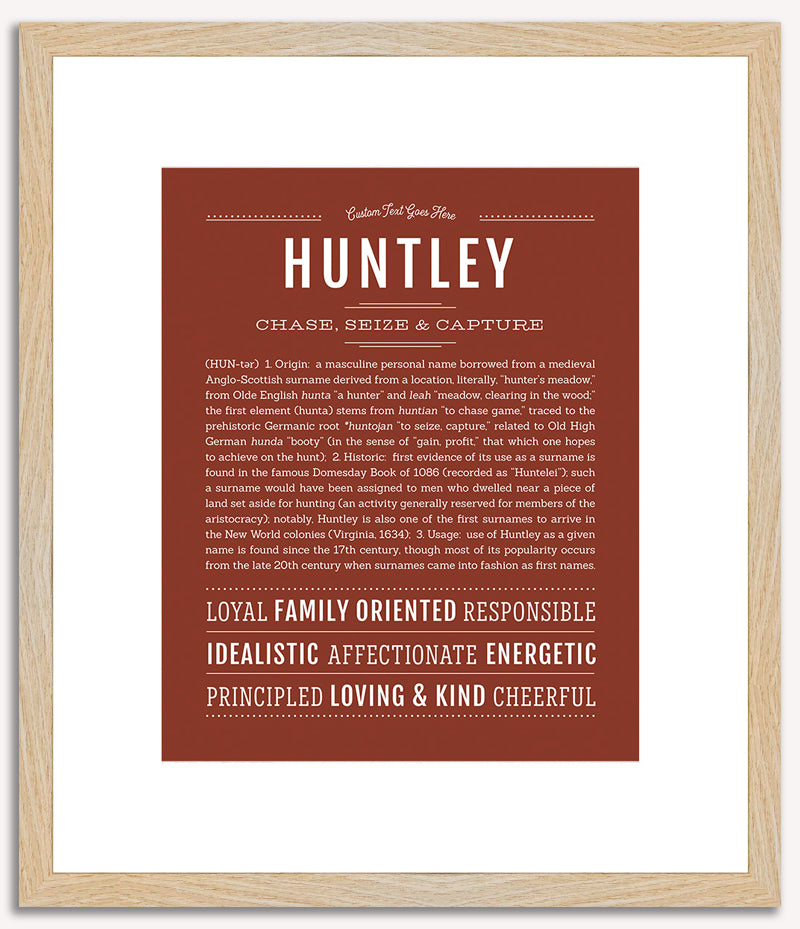 Huntley | Name Art Print