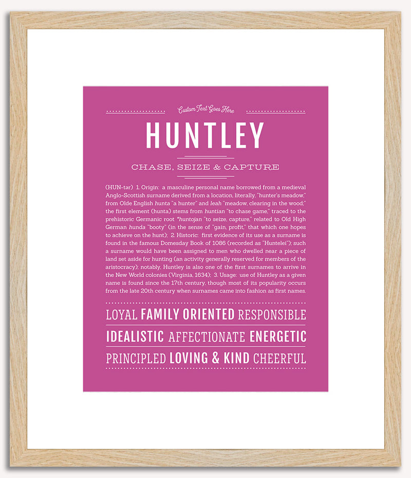 Huntley | Name Art Print