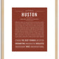 Huston | Name Art Print