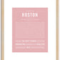 Huston | Name Art Print