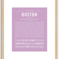 Huston | Name Art Print