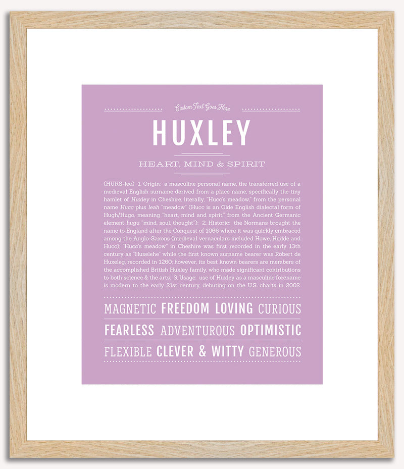 Huxley | Name Art Print