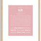 Ian | Name Art Print