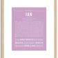 Ian | Name Art Print