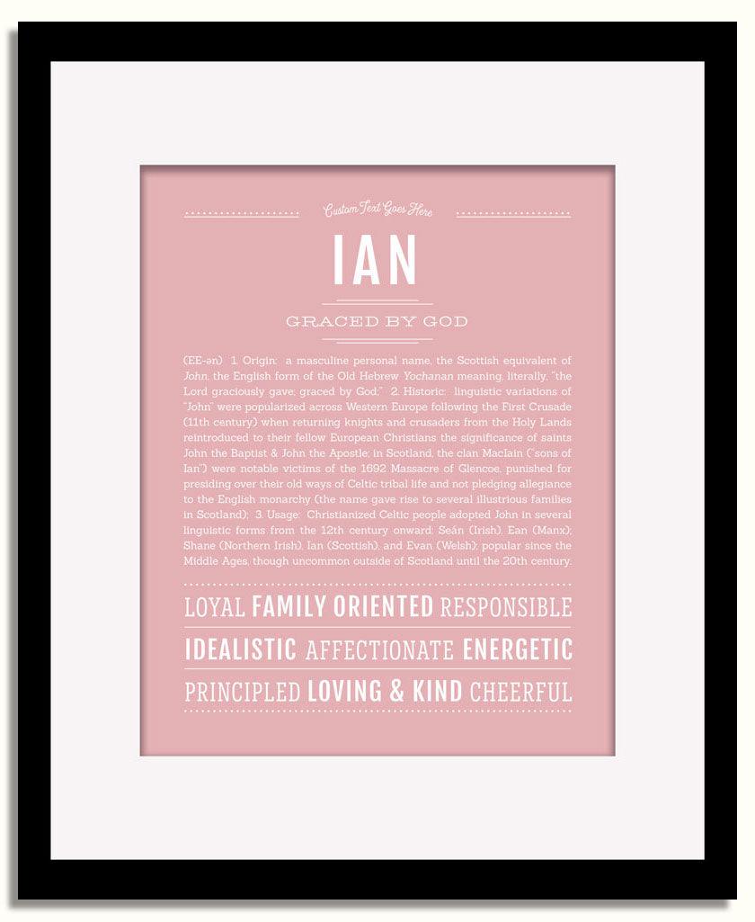 Frame Options | Dusty Rose | Black Frame, Matted