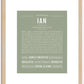 Ian | Name Art Print