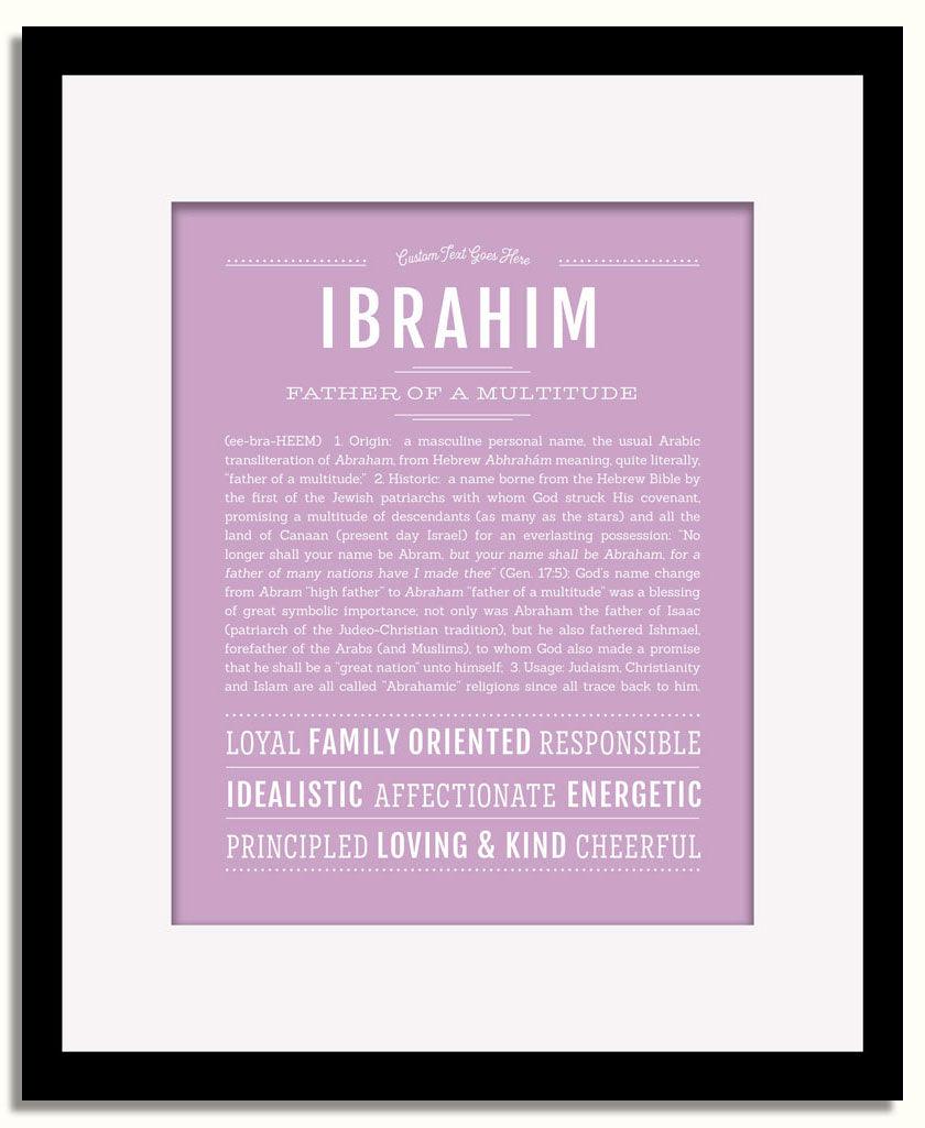 Frame Options | Lilac | Black Frame, Matted