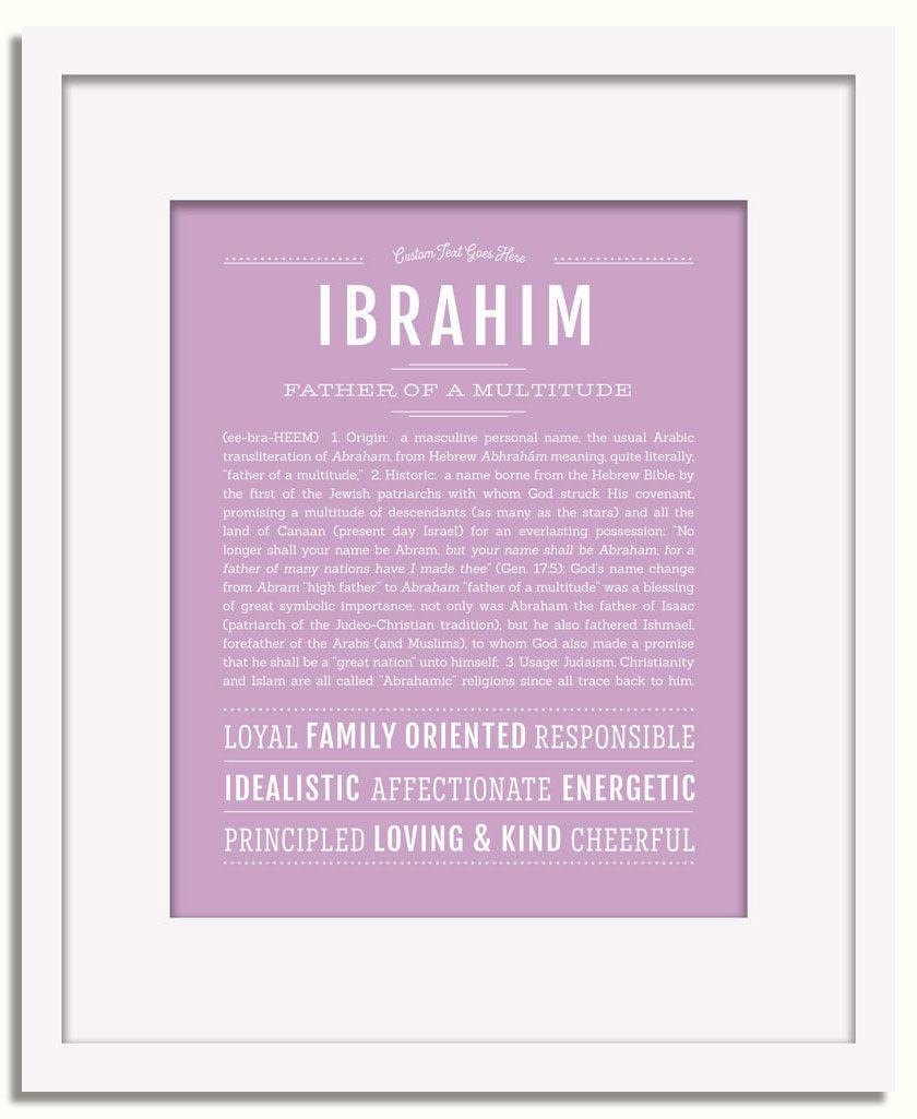 Frame Options | Lilac | White Frame, Matted