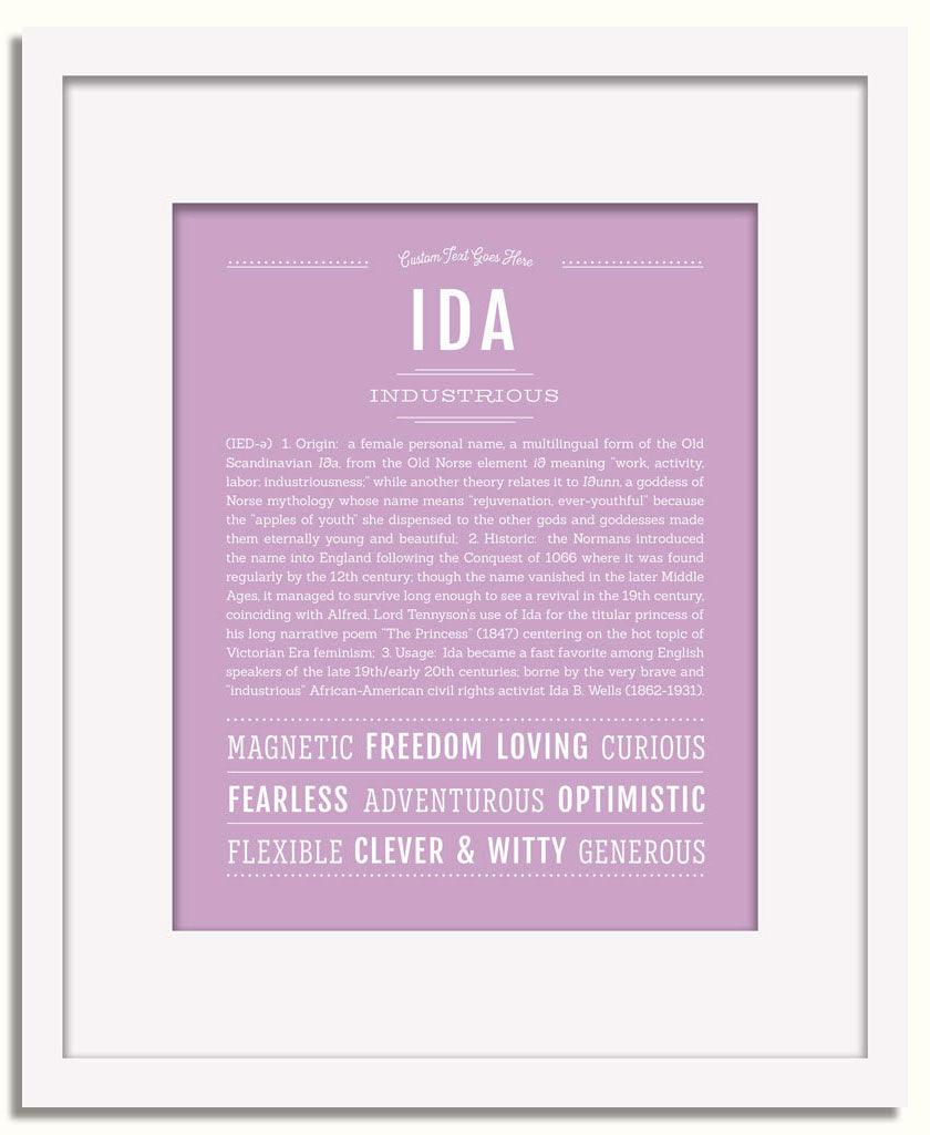 Frame Options | Lilac | White Frame, Matted