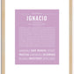 Ignacio | Name Art Print