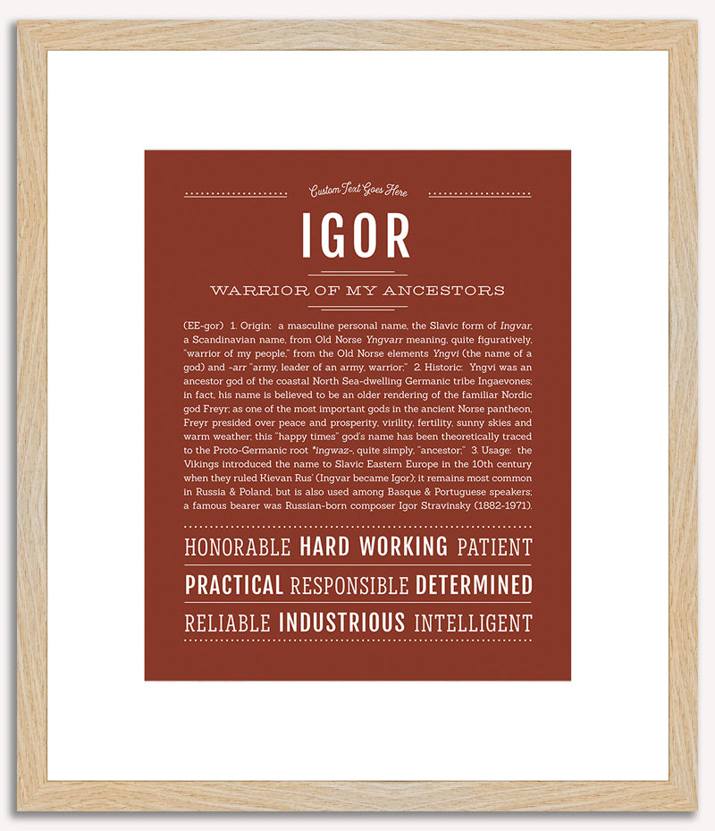 Igor | Name Art Print