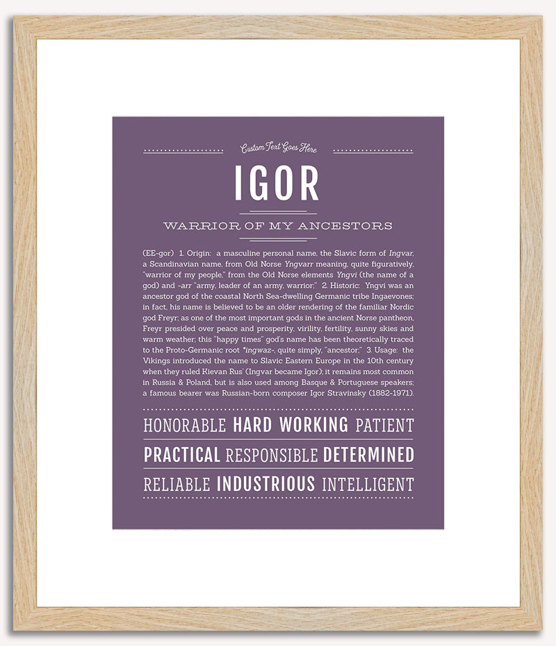 Igor | Name Art Print