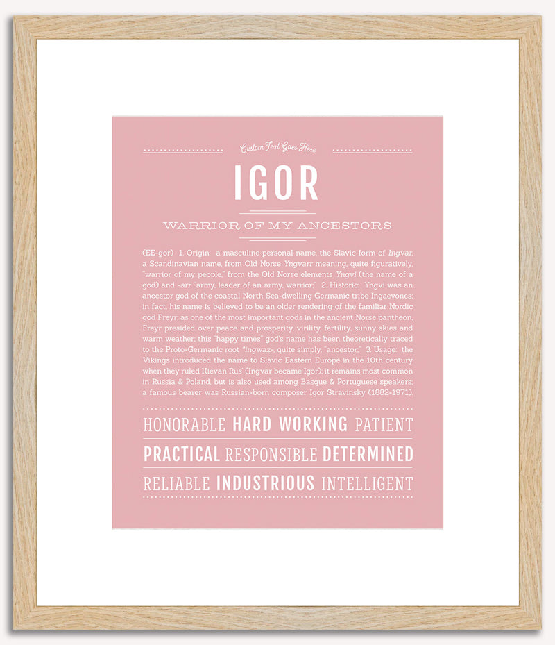 Igor | Name Art Print