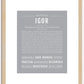 Igor | Name Art Print