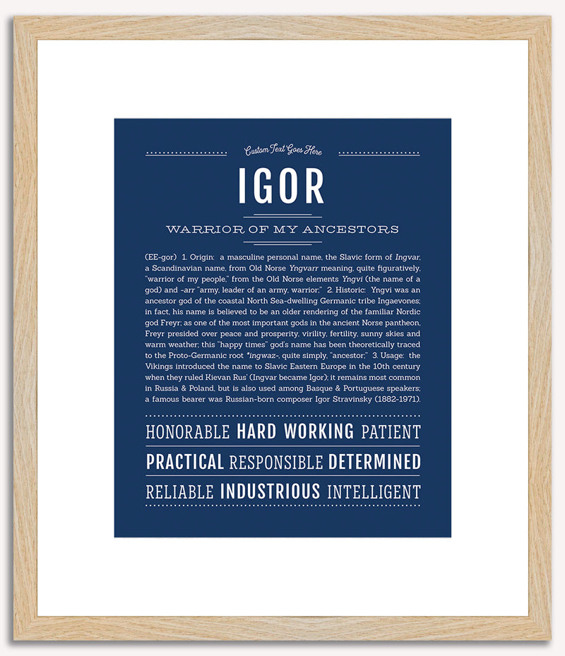 Igor | Name Art Print