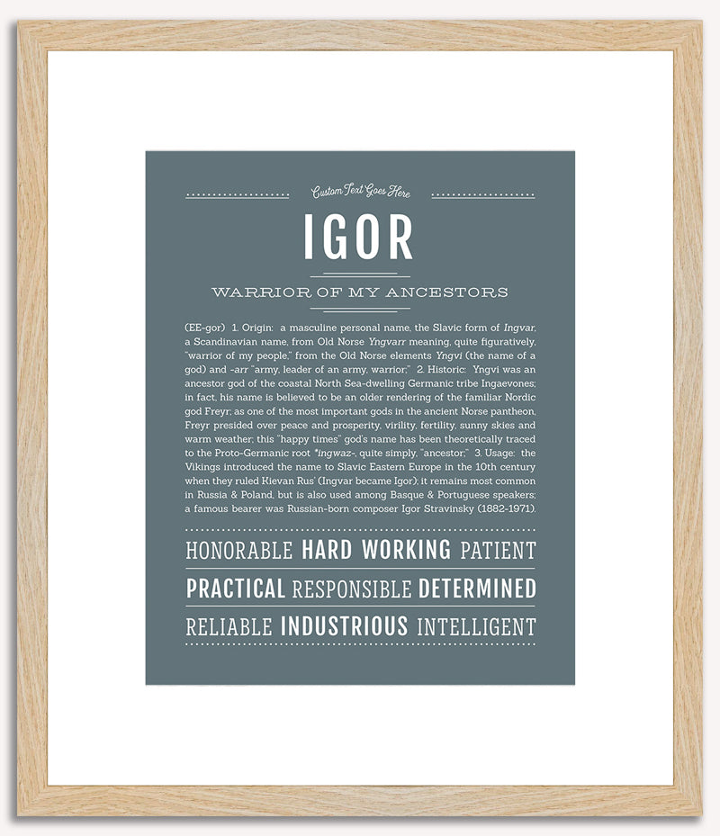 Igor | Name Art Print