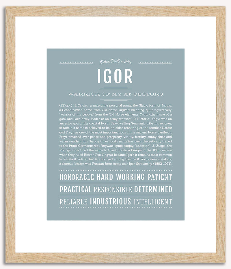 Igor | Name Art Print