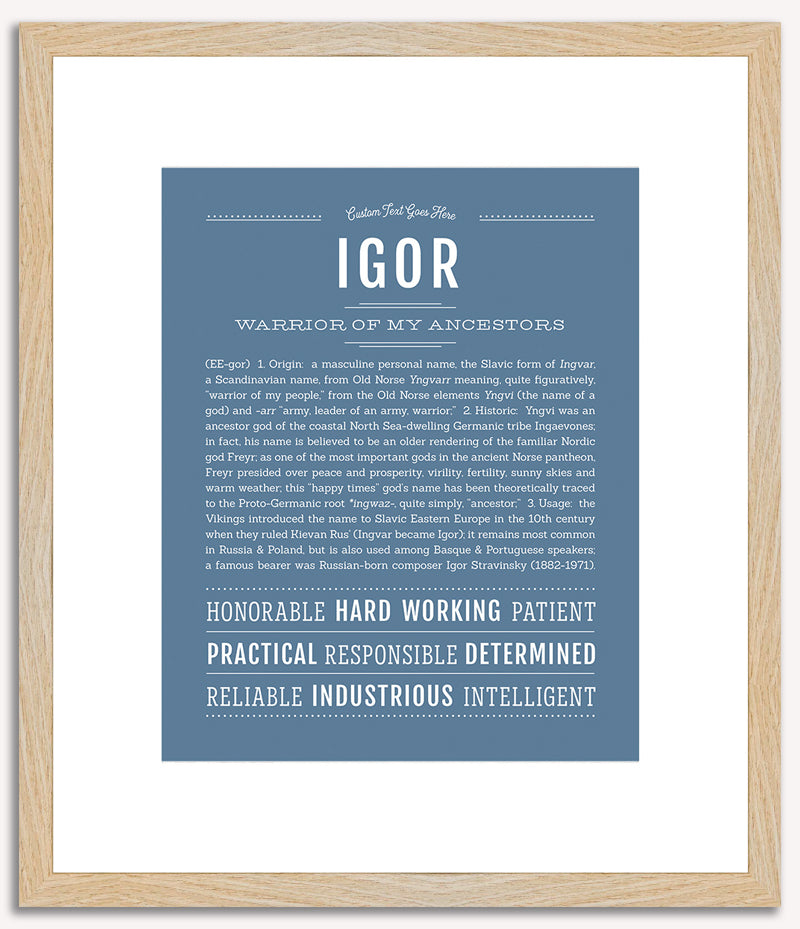 Igor | Name Art Print