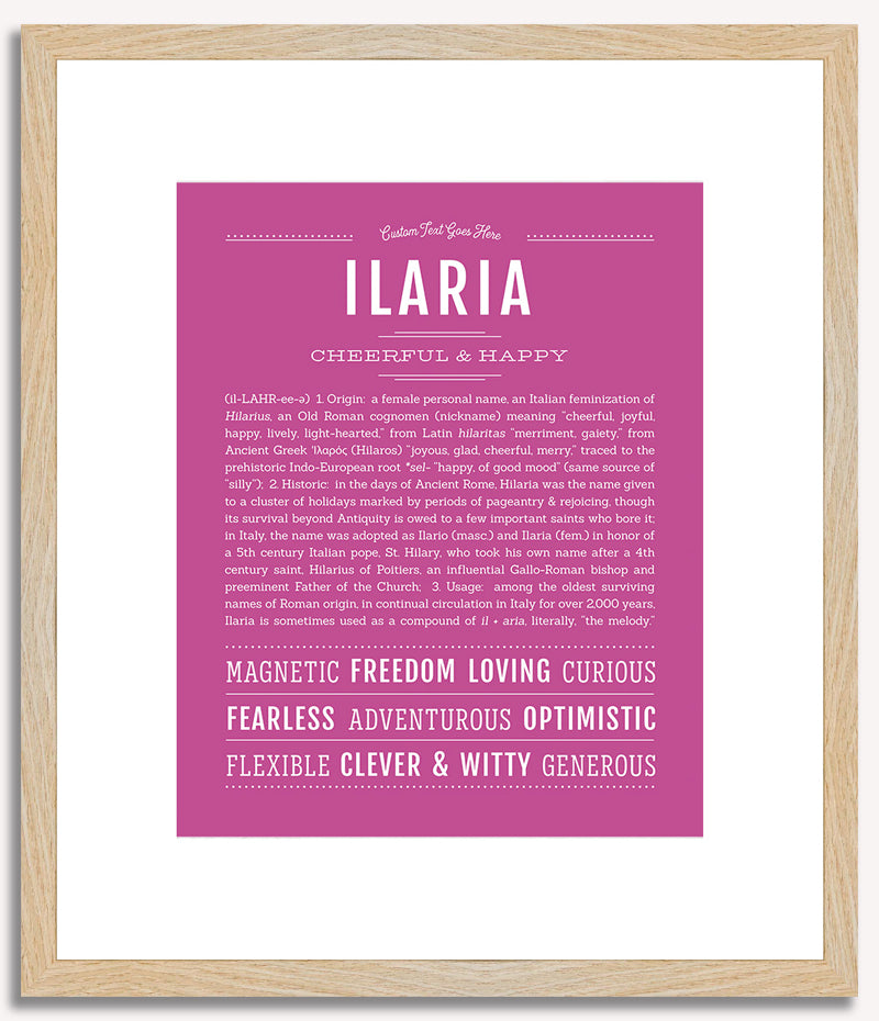 Ilaria | Name Art Print