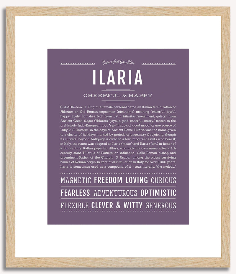 Ilaria | Name Art Print