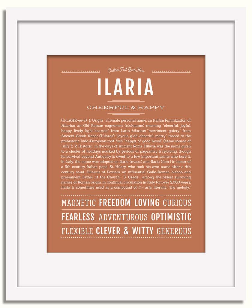 Frame Options | Terra Cotta | White Frame, Matted