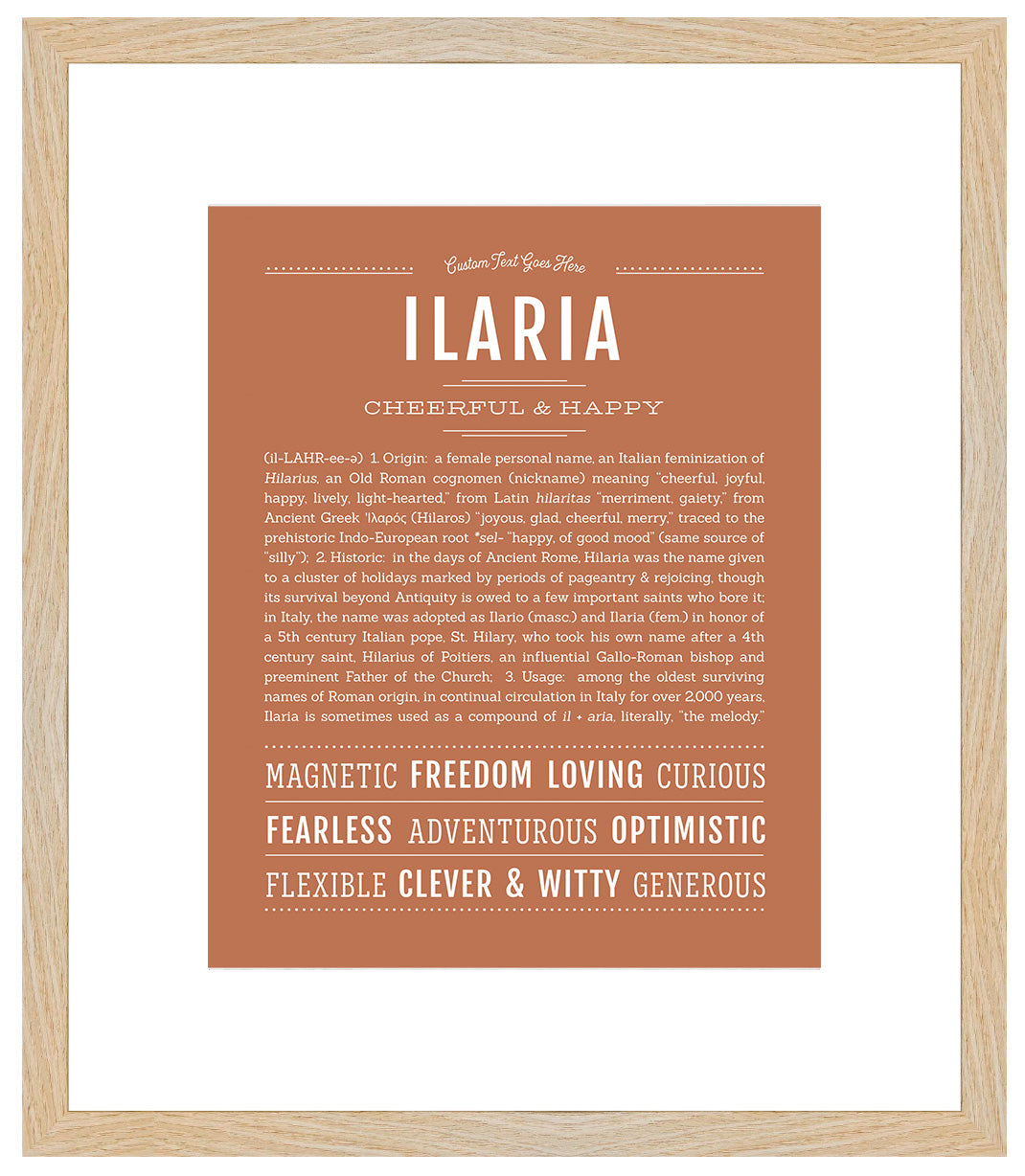 Ilaria | Name Art Print