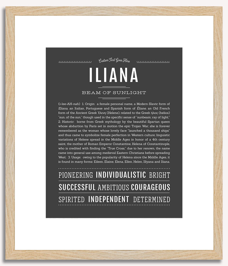 Iliana | Name Art Print