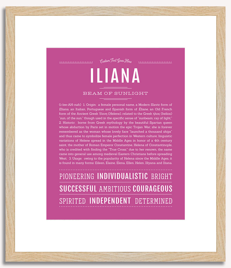 Iliana | Name Art Print