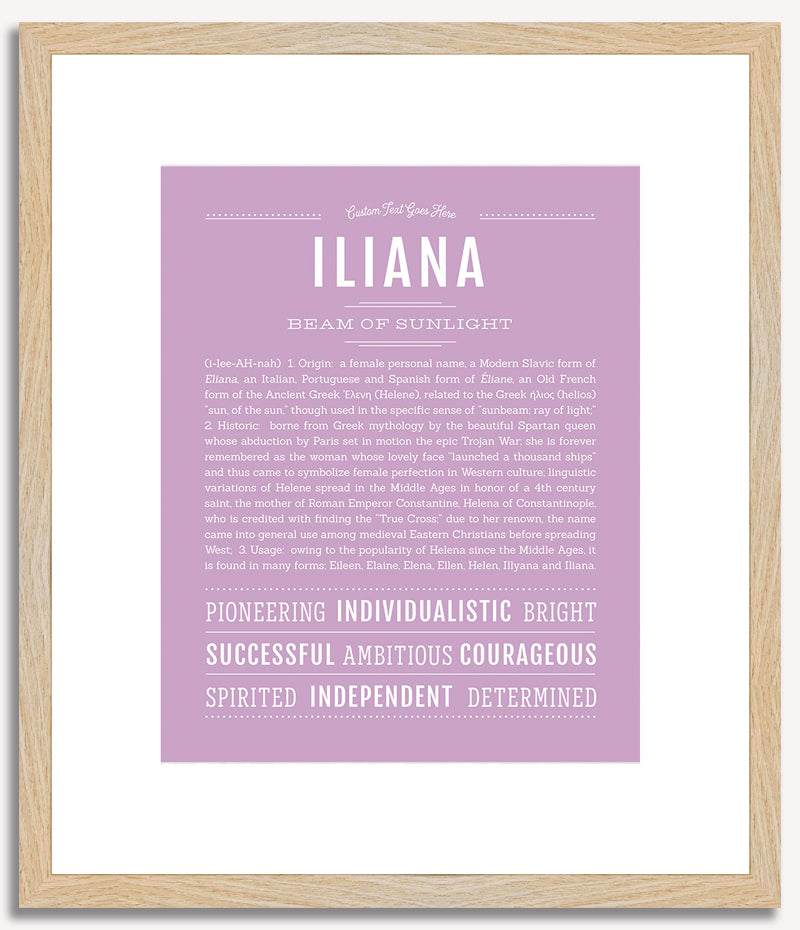 Iliana | Name Art Print