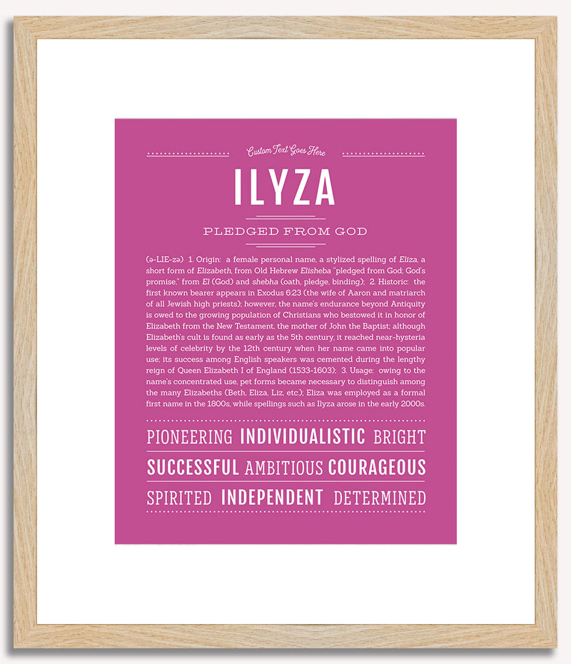 Ilyza | Name Art Print