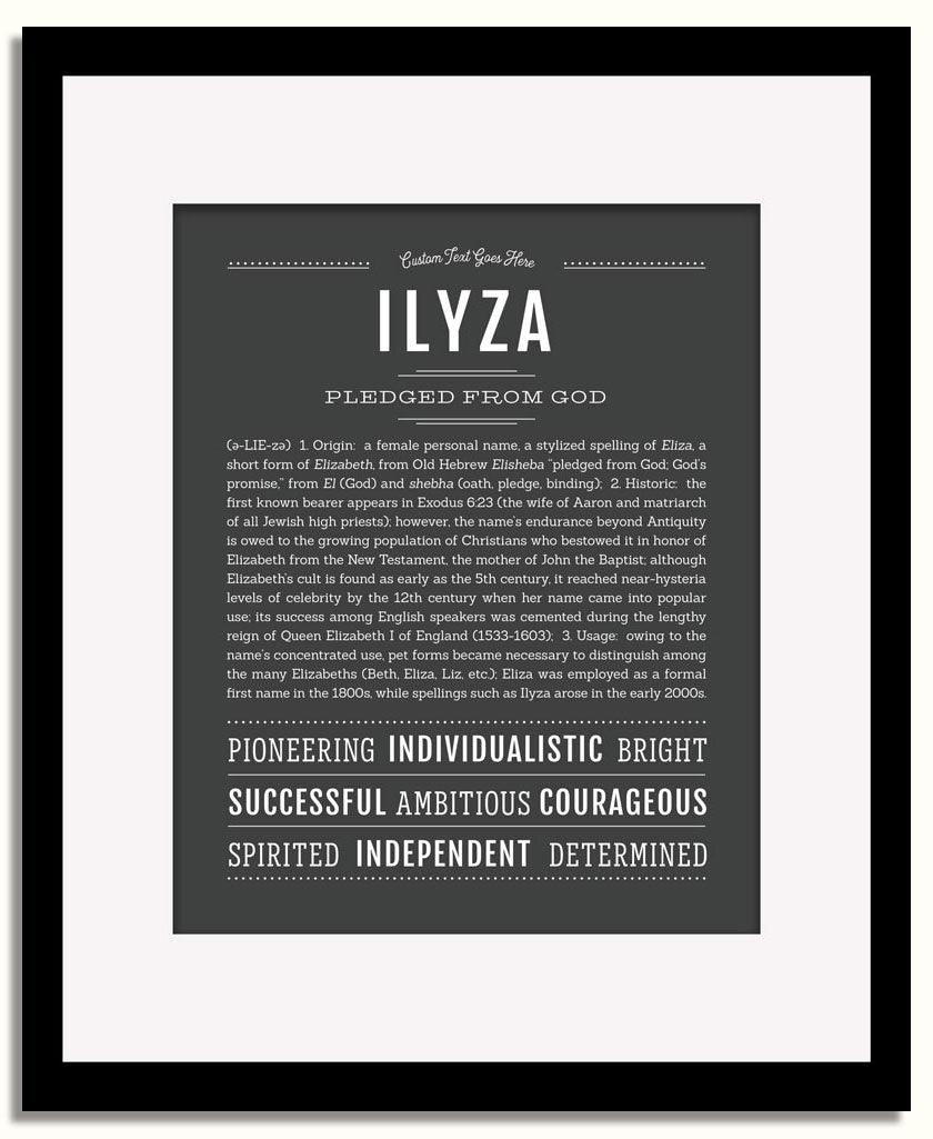 Frame Options | Charcoal Gray | Black Frame, Matted