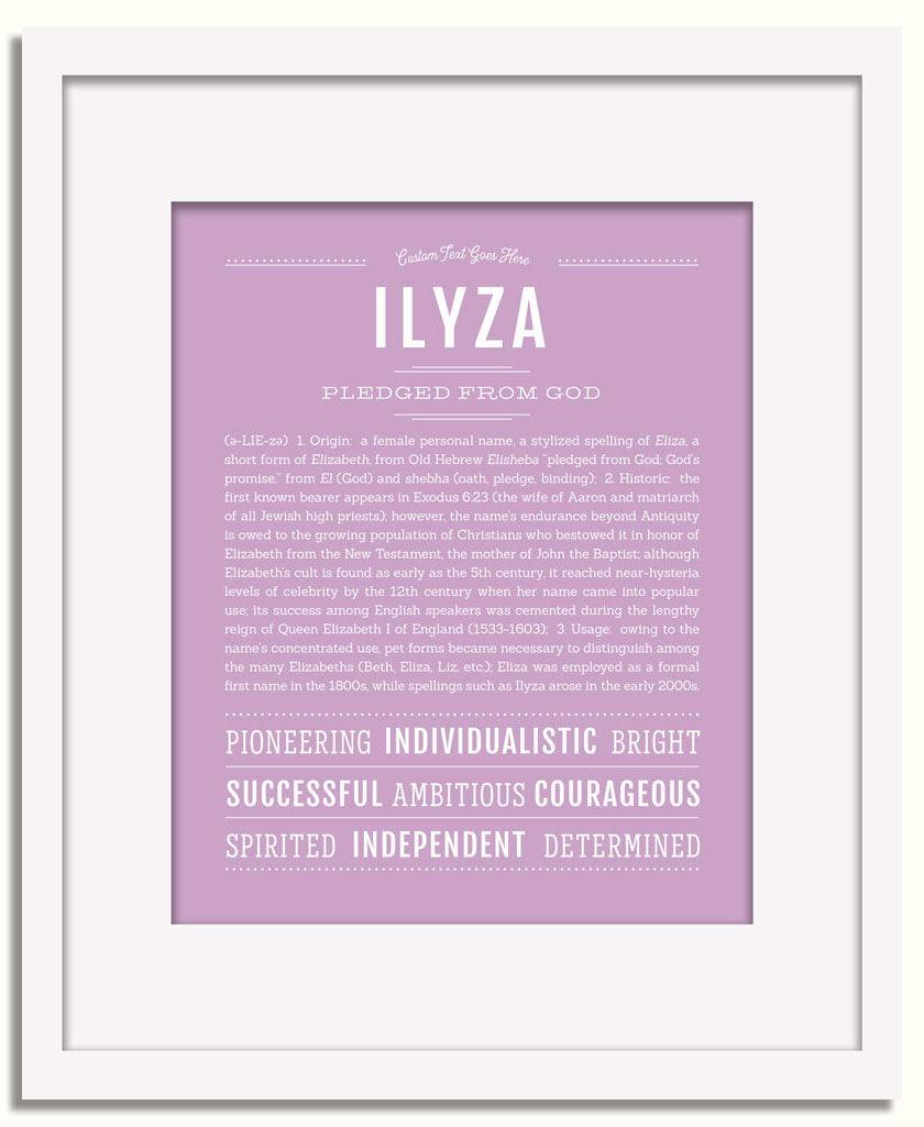 Frame Options | Lilac | White Frame, Matted