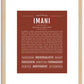 Imani | Name Art Print