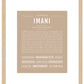 Imani | Name Art Print